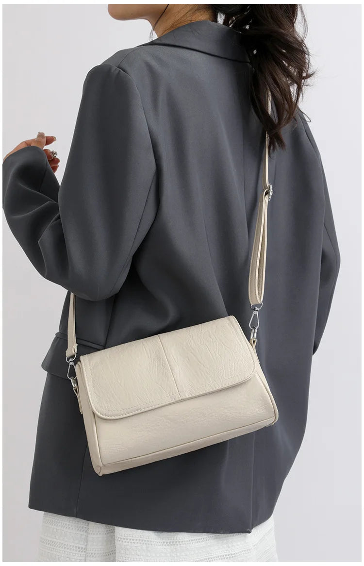 Borsa retrò in pelle cerata a olio
