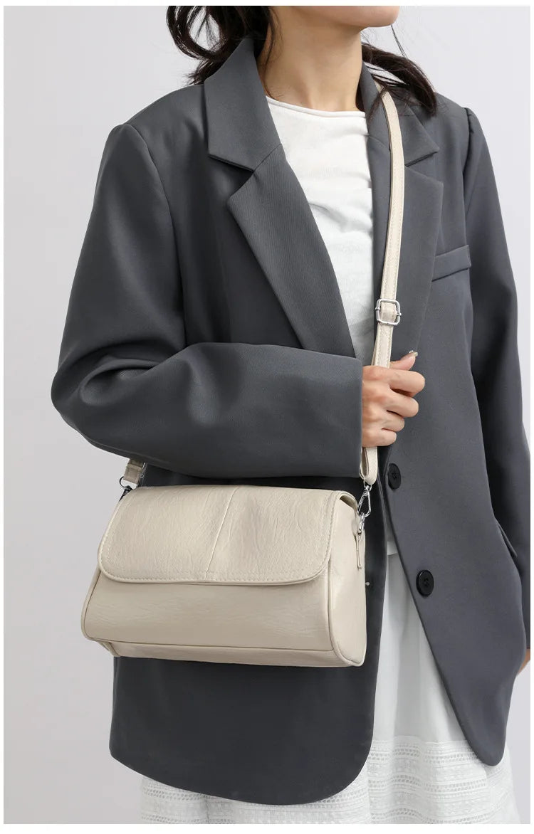 Borsa retrò in pelle cerata a olio