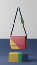 Borsa a tracolla rosso cremisi