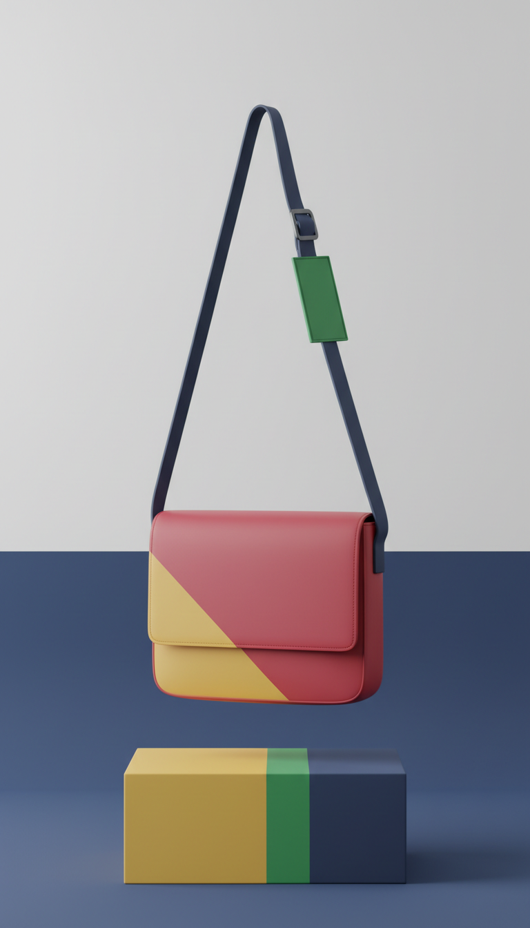 Borsa a tracolla rosso cremisi