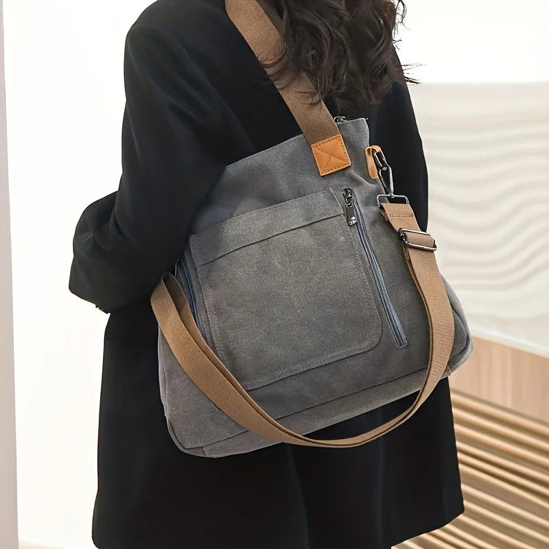 Borsa casual in tela