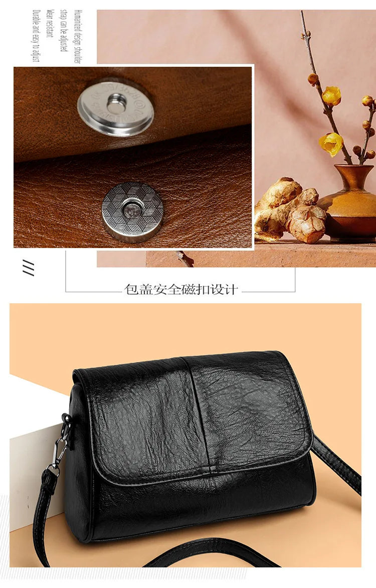 Borsa retrò in pelle cerata a olio