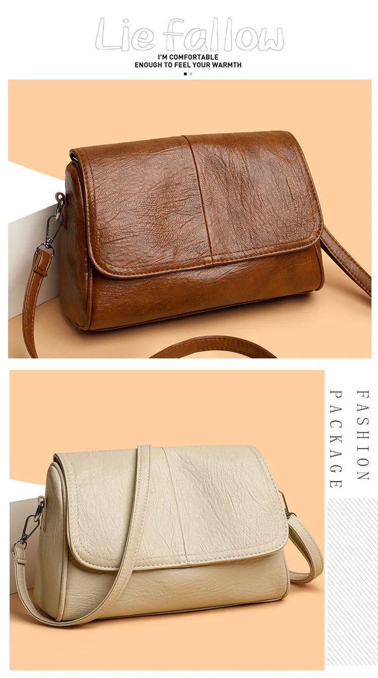 Borsa retrò in pelle cerata a olio
