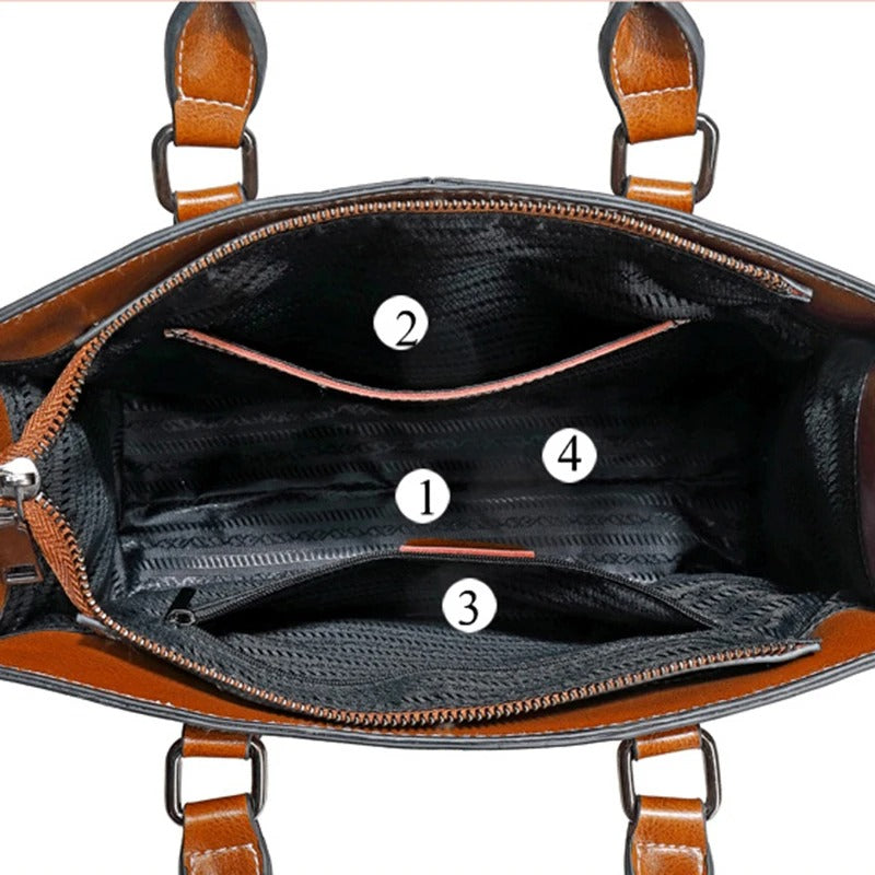 Borsa in Pelle Tote Bag Raffinata Donna