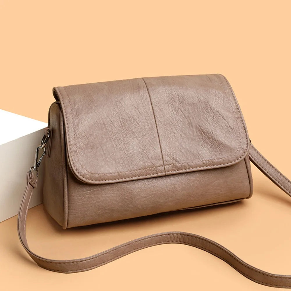 Borsa retrò in pelle cerata a olio